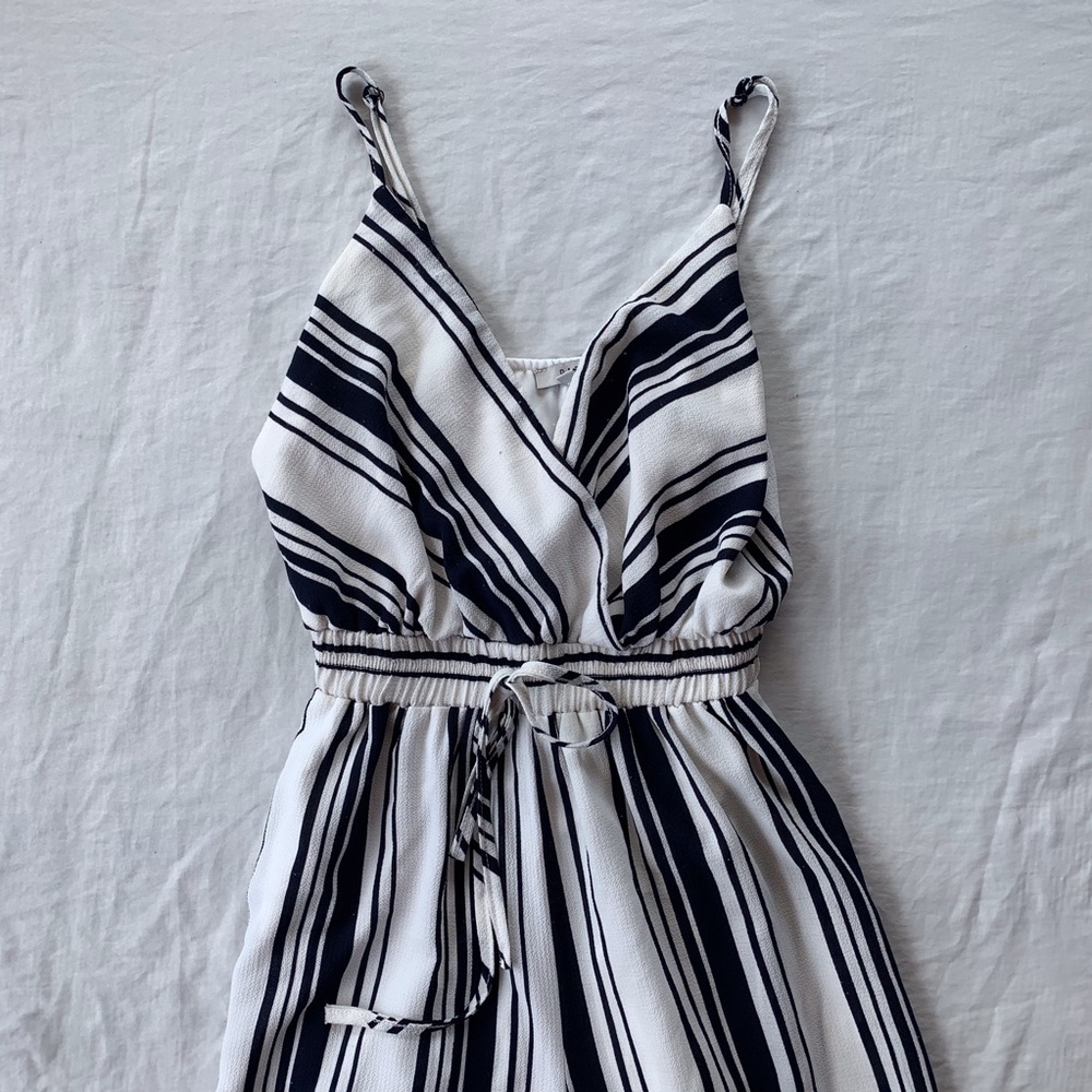 Navy and White Jumpsuit